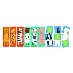 Állatos párosító 3 részes - Fa építő puzzle - Djeco