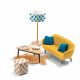 Modern sárga nappali - Babaházhoz - The orange living room - Djeco