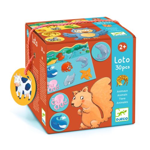 Ki hol él - Lottójáték - Animals lotto - Társasjáték - Djeco
