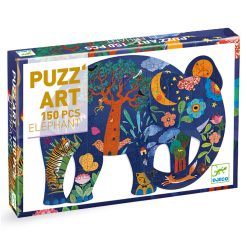   Elefánt díszes művész puzzle 150 db - os - Eléphant  - Djeco