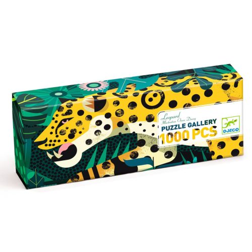 Lopakodó leopárd - Művész puzzle - Leopard 1000 pcs - FSC MIX - Djeco - DJ07645