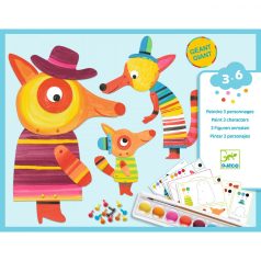   Róka család - Képalkotás jancsi szöggel és festéssel - The fox family - DJ09897
