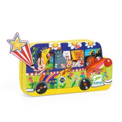   Hippi busz - Formadobozos puzzle 16 db - The rainbow bus - DJ07272
