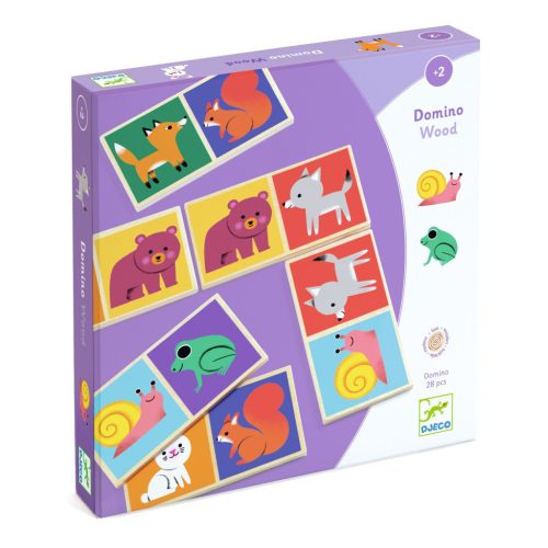 Erdő állatai fa memória - fa memóriajáték - Domino Wood - DJ01625
