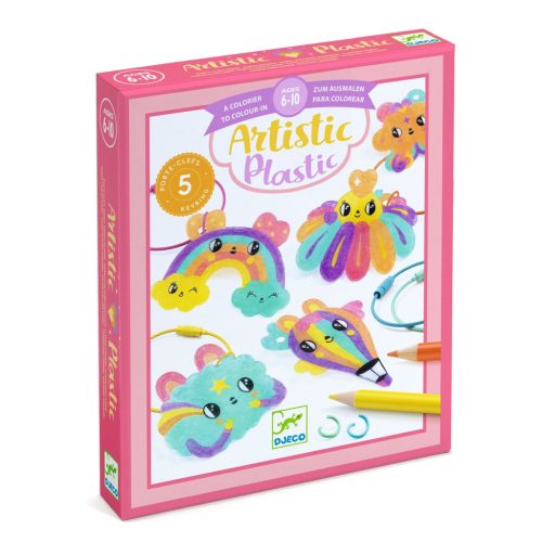 Szivárványosak - Képalkotás gyöngyökkel, vizzel - Kawaii keyring - Artistic Plastic - DJ09487