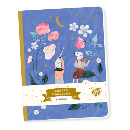 Virágos jegyzetfüzet - A/5-ös - Cecile Notebook