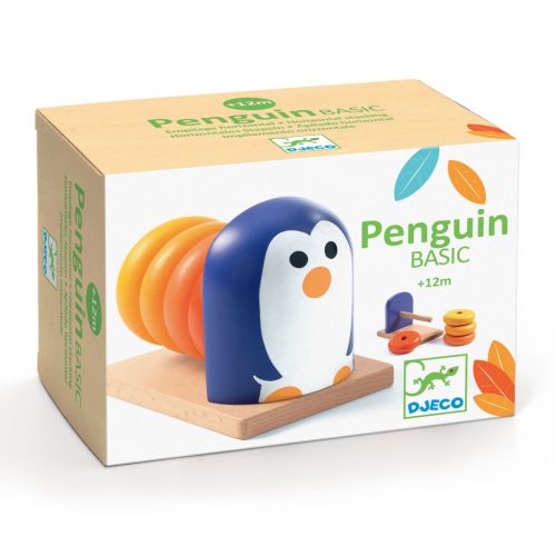 Pingvines korong építő - Bébi játék - Penguin Basic - DJ06218