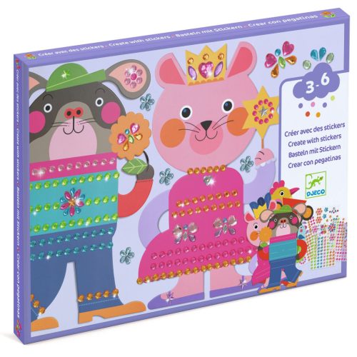 Csillogó állatok - Képalkotás kövekkel - Sparkles Djeco - DJ00090