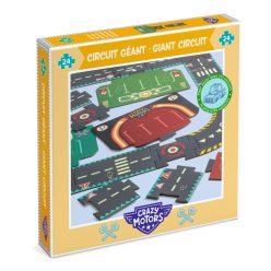   Őrült motorok - Autópálya puzzle 24 db - Circuit de ville - puzzle géant  - Crazy motors - Djeco - DJ05497