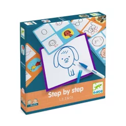   Népszerű rajzok - Lépésről lépésre - Step by Step 1, 2, 3 & Co Djeco - DJ08327
