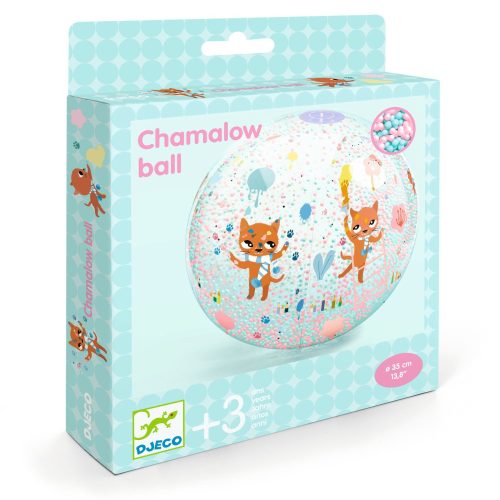 Cicás felfújható csörgő zörgő gumilabda 35 cm -  - DJ00177