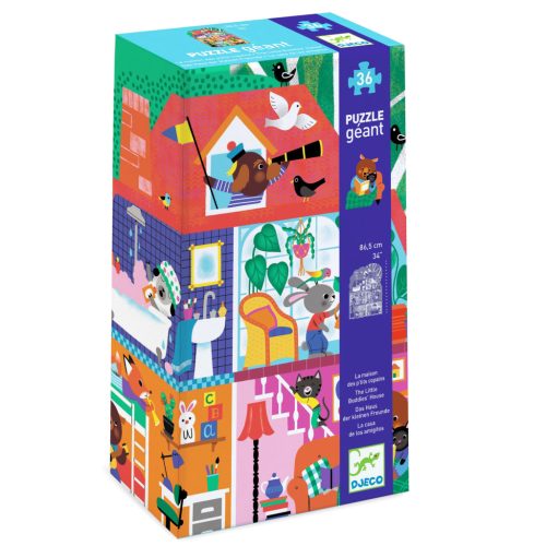 Kis barátok házikója - Óriás puzzle 36 db - The Little Buddies' House - DJ07169