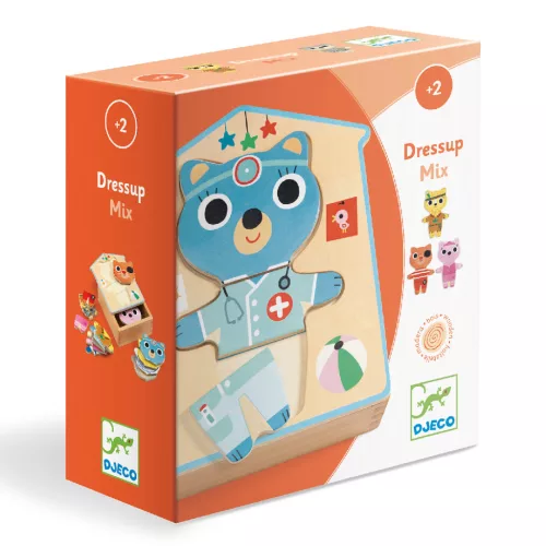 Cicás öltöztető puzzle Djeco Dressup mix