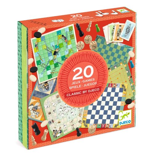 20 Klasszikus társasjáték 6 éves kortól - Classic box - 20 games - Djeco
