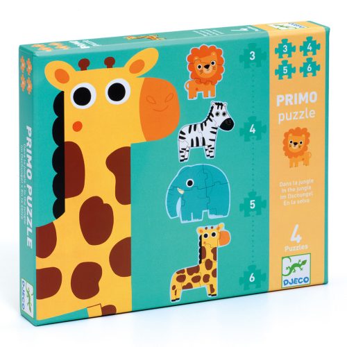 Élet a szavannán 3, 4, 5, 6 db-os óriás puzzle - In the jungle - Djeco