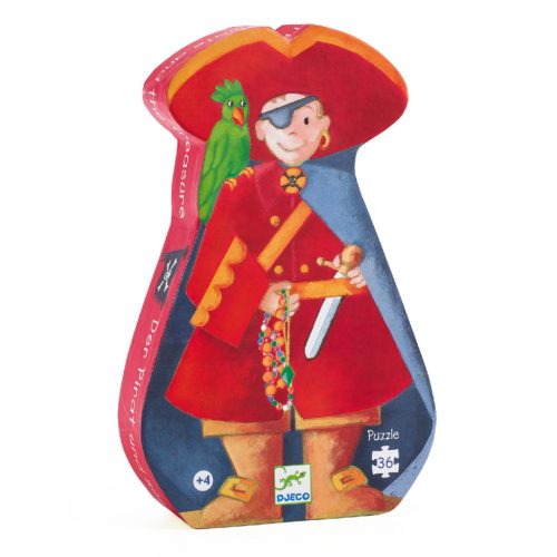 A kalózok kincsei, 36 db-os formadobozos puzzle - The pirate and his treasure - 36 pcs - Djeco