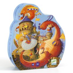   Hős Vaillant és a sárkány, 54 db-os formadobozos puzzle - Vaillant and the dragon - 54pds - Djeco