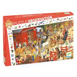   Lovas bemutató, 200 db-os megfigyelő puzzle - Horse riding - 200 pcs - Djeco