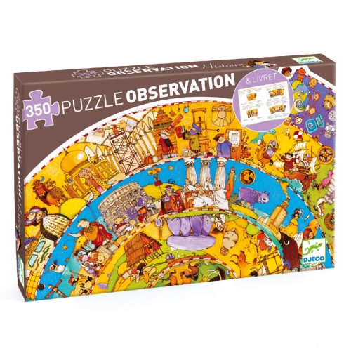 Történelem, 350 db-os spirál puzzle - History + booklet - 350 pcs - Djeco