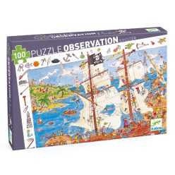   Kalóz csata, 100 db-os megfigyelő puzzle - Pirates - 100 pcs - Djeco