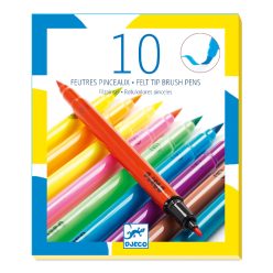   Ecsetfilc készlet 10 db-os - Kétoldalú filctoll - 10 felt brushes - Pop colours - Djeco