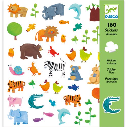 Állatos matrica gyűjtemény 160 db-os - Animals - Djeco