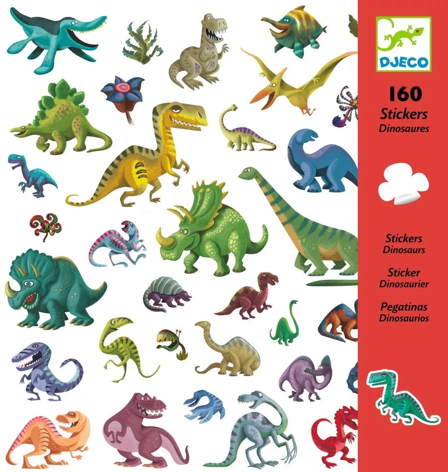 Dinoszauruszok matrica gyűjtemény 160 db-os - Dinosaurs - Djeco