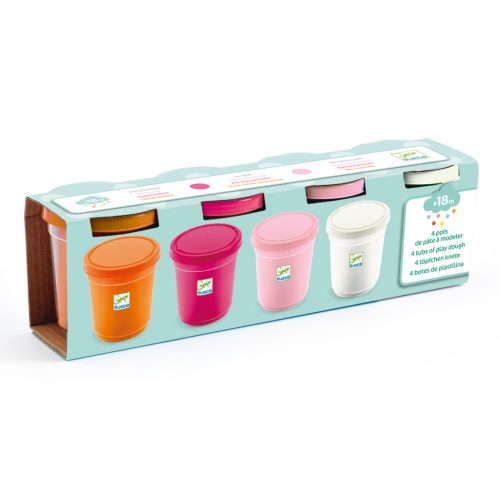 Gyurma 4 tégely - Édes színek - 4 tubs of play dough, Sweet - Djeco
