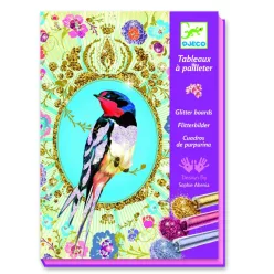   Tündöklő madarak -  Képalkotás csillámporral - Glitter birds - Djeco