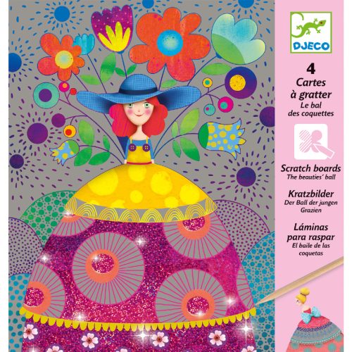 Virágzó lányok - Képalkotás karc technikával - The beauties' ball - Djeco