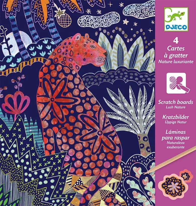Szavanna - Képalkotás karc technikával - Lush nature - Djeco