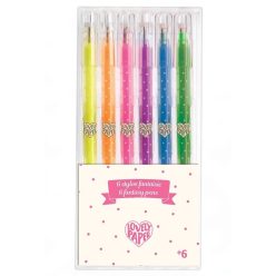   Zselés toll készlet 6 színnel - Neon színek - 6 neon gel pens - Djeco