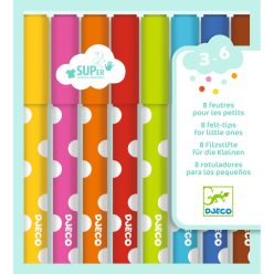   Mosható filc kicsiknek - 8 felt-tips for little ones - Djeco
