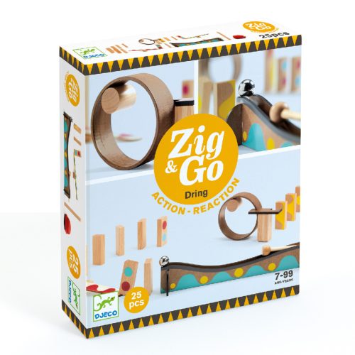 Gurul és borul - Dominós golyópálya 25 db-os - Zig & Go - 25 pcs - Djeco