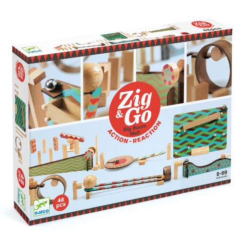 Gurul és borul - Dominós golyópálya 48 db-os - Zig & Go - 48 pcs - Djeco