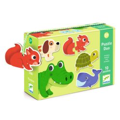   Állatok puzzle - Kétrészes puzzle 20 db - Animals - DJ08147