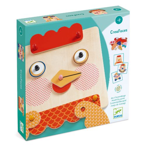 Vicces állatfejek - fa formakereső - Creafaces - Djeco - DJ01676