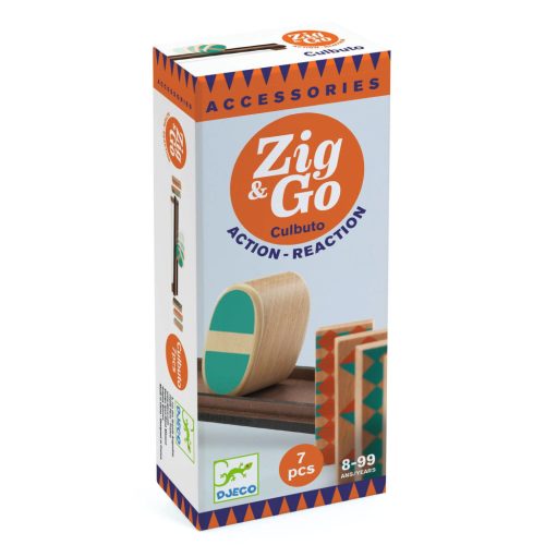 Gurul és borul - Dominós golyópálya 7- db-os - Zig & Go - Culbuto - 7 pcs - DJ05648