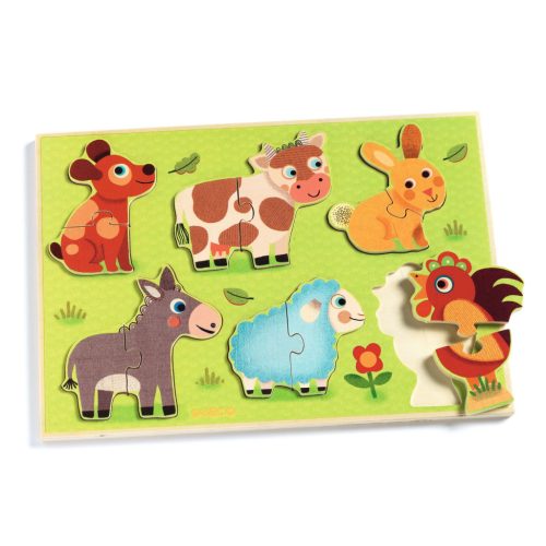Farmos Párosító - Formabeillesztő, párosító - Coucou cow * - Djeco - DJ01259