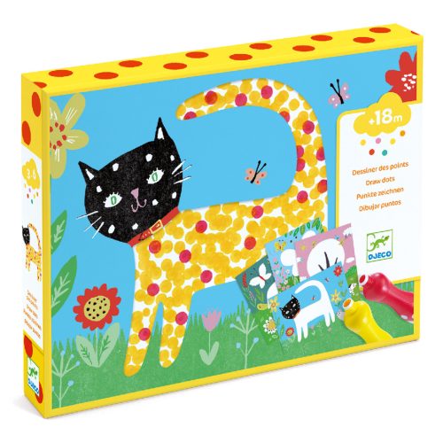 Mintás erdei állatok - képalkotás szivacsos nyomhagyással - Small dots - Djeco - DJ09887