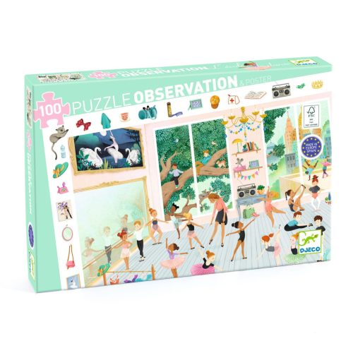 Balett iskola - Megfigyelő puzzle 100 db-os - The dance school - DJ07514