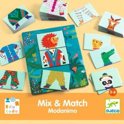   Állati mix - Párosító játék - Eduludo Mix and Match Modanimo - Djeco- DJ08247