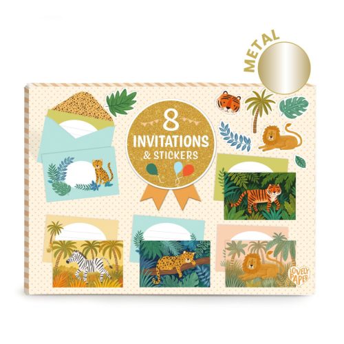 Dzsungel meghívó - Party - Jungle animals - DD03491
