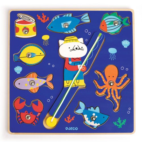 Illeszt és horgász - Sötétkék fajáték - Puzz and fish Color - DJ01080