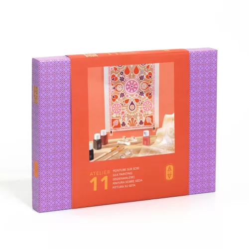 Selyem mandala - AGA selyemfestés - Atelier 11, Silk Painting - GA10011