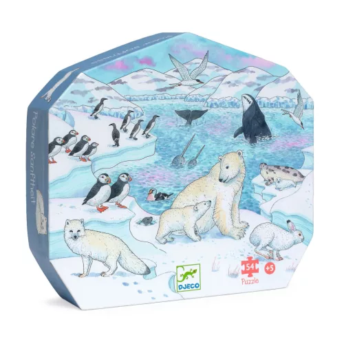 Sarkvidéki élet - Formadobozos puzzle 54 db - Polar softness - DJ07294
