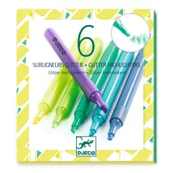   Mojito - Csillámos szövegkiemelő készlet 6 színben - Set of 6 glitter highlighters, Mojito - DJ09535