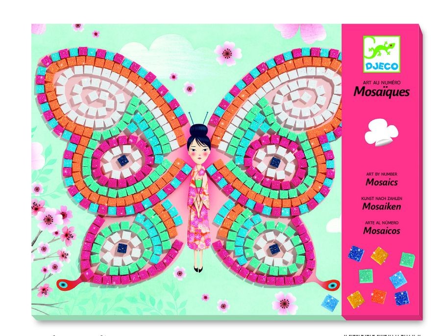 Pillangós mozaik kép készítés 3D hatású - Butterflies - Djeco