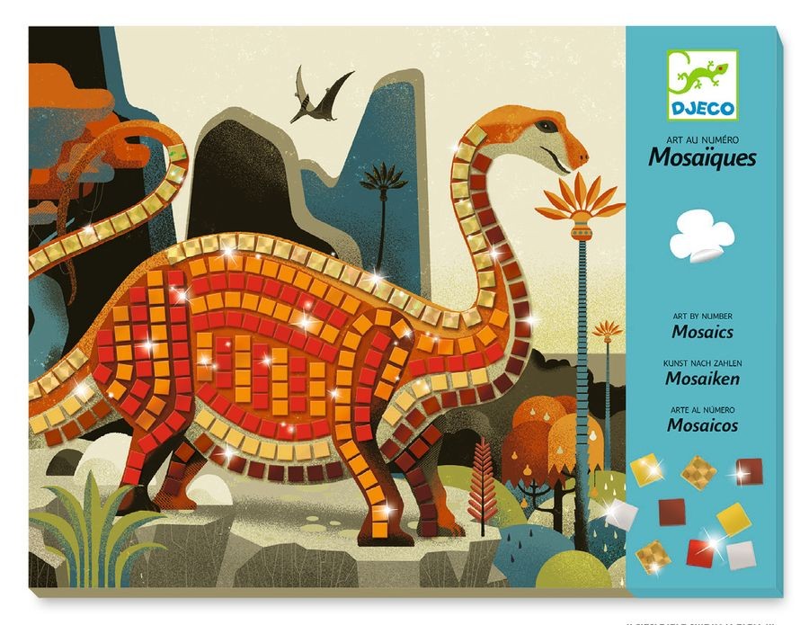 Dinoszaruszok csillogó mozaik kép készítés - Dinosaurs - Djeco
